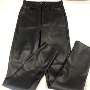 Zara leather leggings